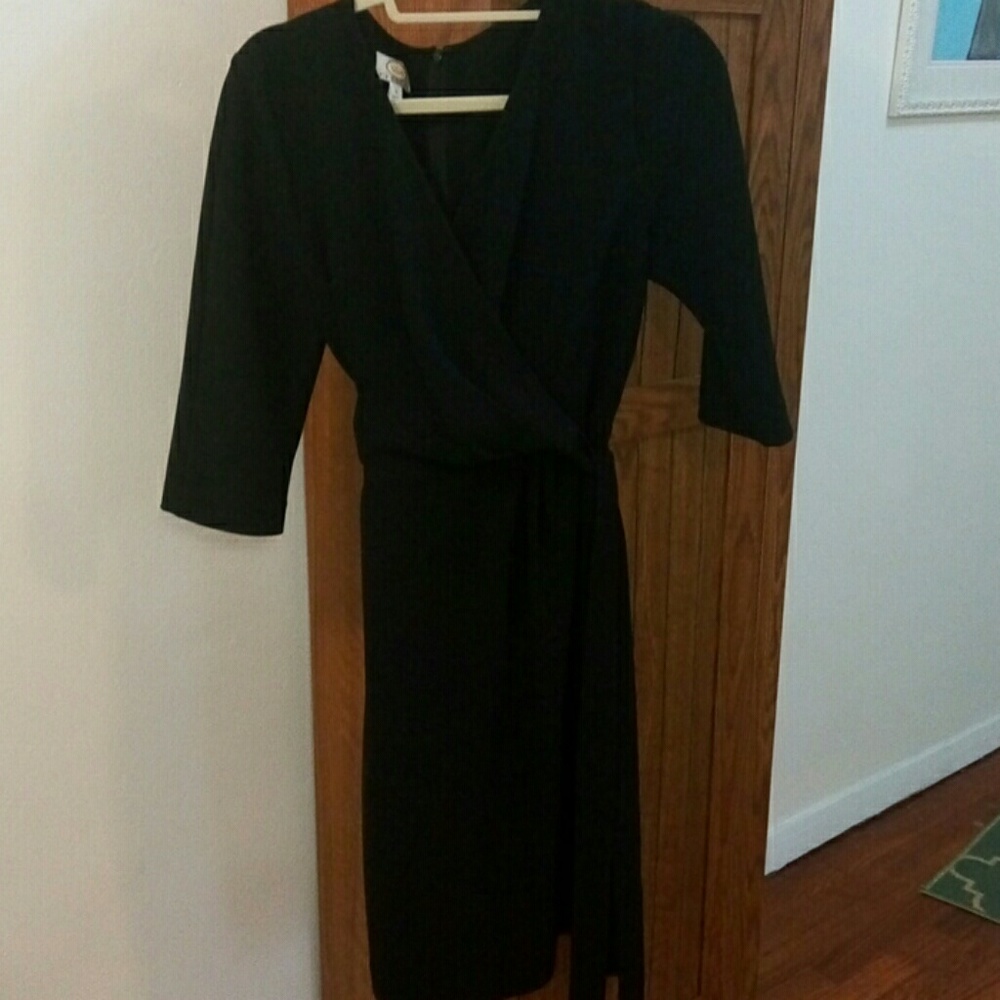 Talbot's Black Wrap Dress